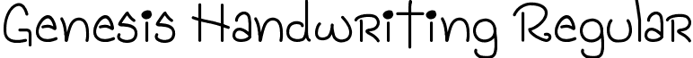 Genesis Handwriting Regular font - Genesis_Handwriting.ttf
