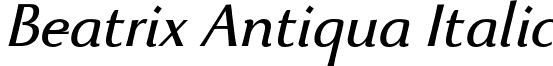 Beatrix Antiqua Italic font - Beatrix-Antiqua-Italic-trial.ttf