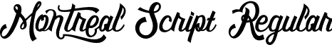 Montreal Script Regular font - montrealdemo.otf