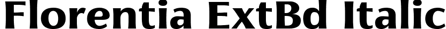 Florentia ExtBd Italic font - Florentia-Extrabold-trial.ttf