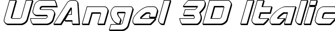 USAngel 3D Italic font - usangel3dital.ttf