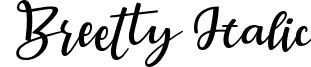 Breetty Italic font - Breetty_Italic.otf