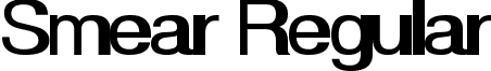 Smear Regular font - Smear.ttf