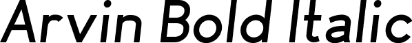 Arvin Bold Italic font - Arvin_Bold_Italic.ttf