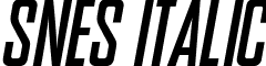 SNES Italic font - SNES Italic.ttf