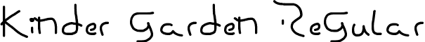 kinder garden Regular font - kinder garden.ttf