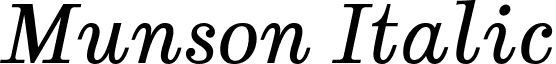Munson Italic font - Munson_Italic.otf