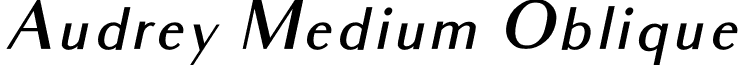 Audrey Medium Oblique font - Audrey-MediumOblique.otf