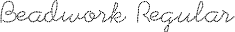 Beadwork Regular font - BeadworkDemo.ttf