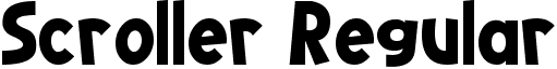 Scroller Regular font - Scroller.ttf