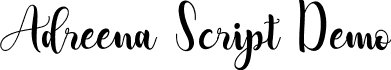 Adreena Script Demo font - AdreenaScript-Demo.ttf