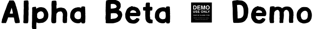 Alpha Beta - Demo font - Alpha_Beta_-_Demo.ttf