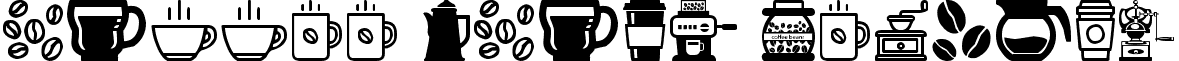 coffee icons Regular font - coffee_icons.ttf