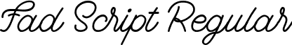 Fad Script Regular font - Fad_Script.ttf