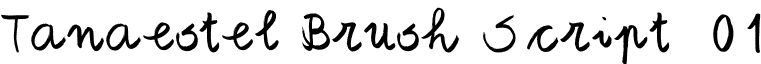 Tanaestel Brush Script 01 font - TanaestelBrushScript01-Regular.otf