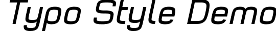 Typo Style Demo font - Typo_Style_Italic_Demo.otf