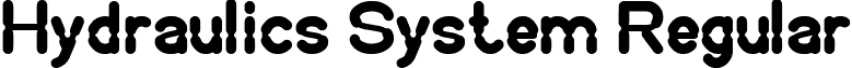 Hydraulics System Regular font - Hydraulics_System.ttf