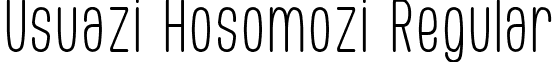 Usuazi Hosomozi Regular font - gomarice_usuazi_hosomozi.ttf