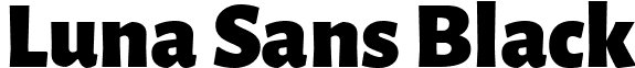 Luna Sans Black font - LunaSans-Black.ttf