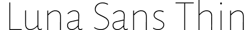Luna Sans Thin font - LunaSans-Thin.ttf