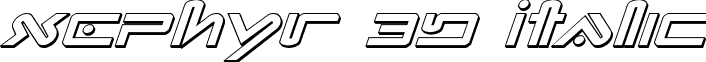 Xephyr 3D Italic font - xephyr3dital.ttf