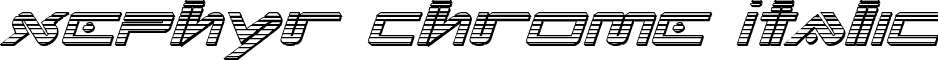 Xephyr Chrome Italic font - xephyrchromeital.ttf