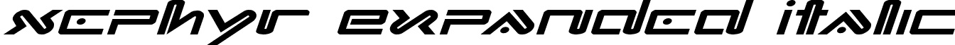 Xephyr Expanded Italic font - xephyrexpandital.ttf