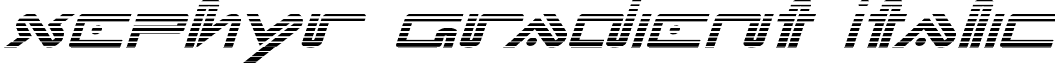 Xephyr Gradient Italic font - xephyrgradital.ttf