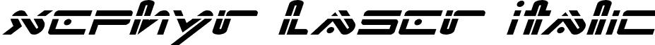 Xephyr Laser Italic font - xephyrlaserital.ttf