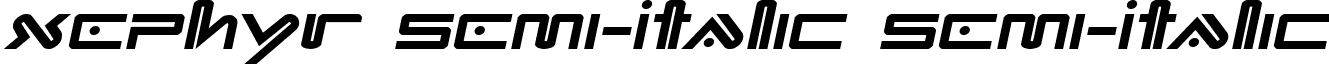 Xephyr Semi-Italic Semi-Italic font - xephyrsemital.ttf