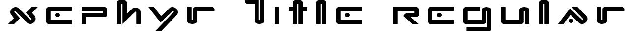 Xephyr Title Regular font - xephyrtitle.ttf