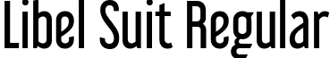 Libel Suit Regular font - libel-suit-rg.ttf