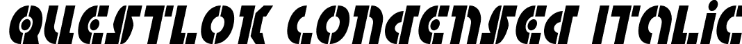 Questlok Condensed Italic font - questlokcondital.ttf