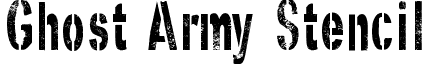 Ghost Army Stencil font - Ghost_Army_Stencil.otf