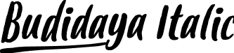 Budidaya Italic font - Budidaya_Italic.otf
