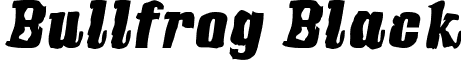 Bullfrog Black font - Bullfrog.ttf