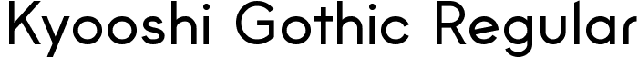 Kyooshi Gothic Regular font - Kyooshi Gothic.ttf