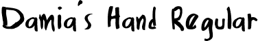 Damia's Hand Regular font - Damia_s_Hand.ttf