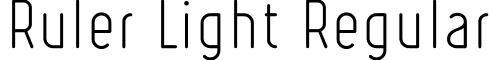 Ruler Light Regular font - Ruler Light.ttf