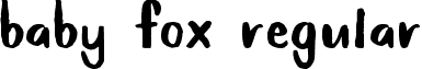 Baby Fox Regular font - BabyFox.otf