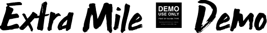 Extra Mile - Demo font - Extra_Mile_-_Demo.ttf