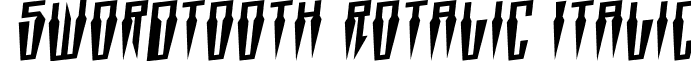 Swordtooth Rotalic Italic font - swordtoothrotal.ttf