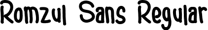 Romzul Sans Regular font - romzul_sans.ttf