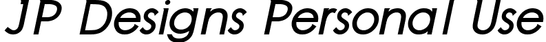 JP Designs Personal Use font - JP_Designs_Bold_Italic_Personal_Use.ttf