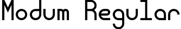 Modum Regular font - Modum.ttf