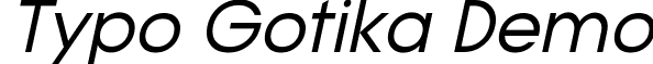 Typo Gotika Demo font - Typo Gotika Italic Demo.otf