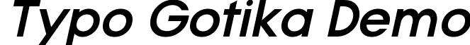 Typo Gotika Demo font - Typo Gotika Bold Italic Demo.otf