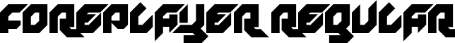 Foreplayer Regular font - Foreplayer.otf