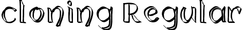 cloning Regular font - cloning.ttf