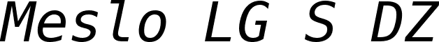 Meslo LG S DZ font - MesloLGSDZ-Italic.ttf